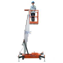 Electric aluminum alloy single mast aerial vertical mast lift for sale